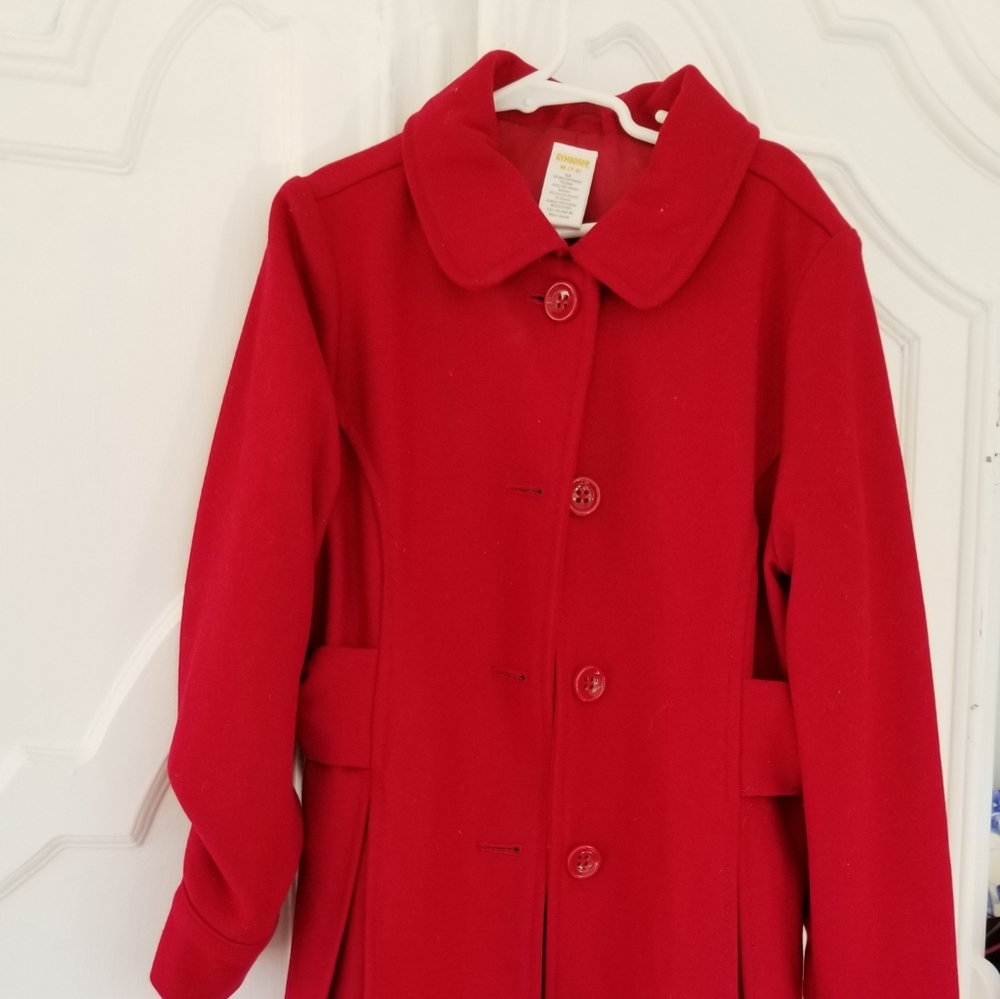 Gymboree Red Long Girls Red Wool Coat